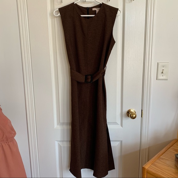 Forever21 Contemporary Brown Belted Shift Dress XS - Picture 2 of 10